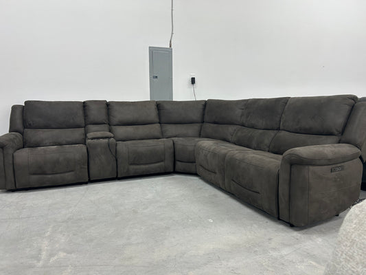 Carlin Fabric Power Reclining Sectional + Power Headrests