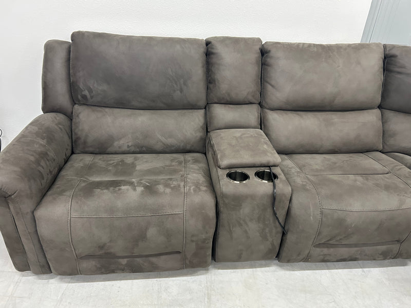 Carlin Fabric Power Reclining Sectional + Power Headrests