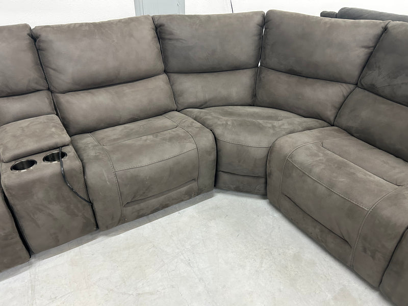 Carlin Fabric Power Reclining Sectional + Power Headrests