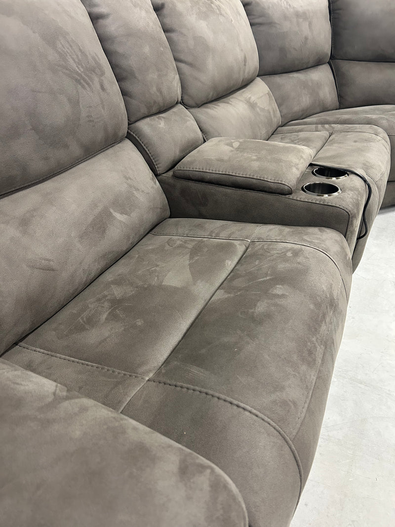 Carlin Fabric Power Reclining Sectional + Power Headrests