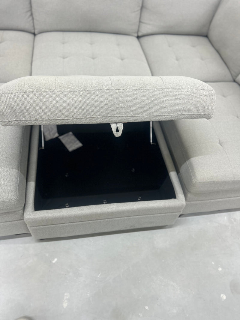 6pc Modular Tisdale w/ Storage ottoman