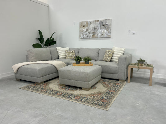 Synergy Homes Drayden L-Shape sectional w/ ottoman