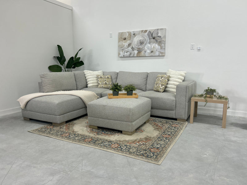 Synergy Homes Drayden L-Shape sectional w/ ottoman