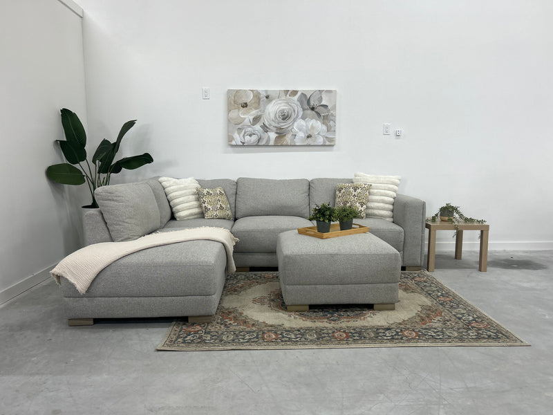 Synergy Homes Drayden L-Shape sectional w/ ottoman