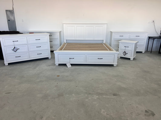 5 pc White king bedroom set