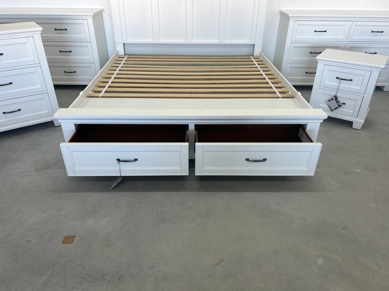 5 pc White king bedroom set